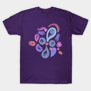 Violet cute abstract pastel pink T-Shirt